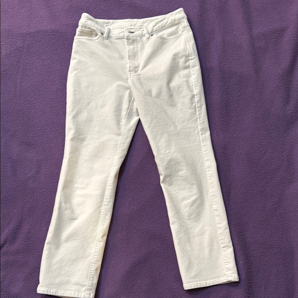 Soft surroundings White velour Jeans
